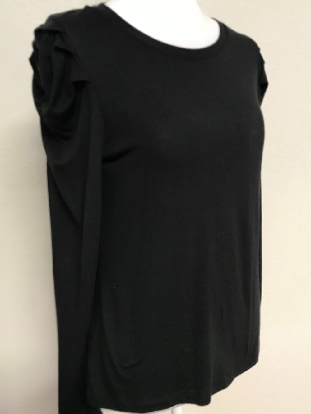 Banana Republic Threadsoft Modal Top S Black Long Sleeve Tee